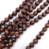 10mm Smooth Round, Red Tiger Eye Beads (16