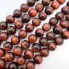 12mm Smooth Round, Red Tiger Eye Beads (16