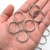 24mm Split Ring, Key Chain Ring, Imit. Rhodium  (72 Pieces) 
