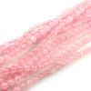 4mm Smooth Round, Natural Rose Quartz Beads (16
