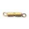 8mm Diagonal Ribbed Barrel Screw Clasp, Gold-Plated (36 Pieces) 