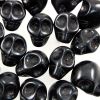 13mm Stone Skull Bead-Black (33 Pieces) 