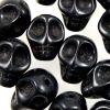 18mm Stone Skull Bead-Black (22 Pieces) 