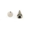 Metal Cone Spike 10mm-BULK PACK! (Silver) (50 Pieces) 