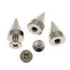 Metal Cone Spike 15mm-Wide (Silver)   (10 Pieces) 