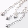 Necklace Extender Chain with Heart Charm, 2