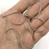 Teardrop Wire Hoop w/ 2 Loops, 40 x 20mm, Silver-Plate (36 Pieces) 