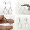 Teardrop Hoop, Notched w/ 2 Loops, 45 x 25mm, Sterling Silver-Plate (36 Pieces) 