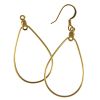 Flat Fish Hook Earwire w/ Spring, Gold-Plated (144 Pieces) 