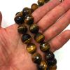 16mm Multi-Faceted Round Tiger Eye Beads (16
