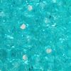Tr. Light Turquoise- Faceted Transparent Plastic Beads (Choose Size) (Pack) 