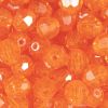 Tr. Orange - Faceted Transparent Plastic Beads (Choose Size) (Pack) 
