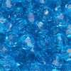 Tr. Turquoise- Faceted Transparent Plastic Beads (Choose Size) (Pack) 