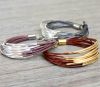 Project: Fine Metal Tube & Leather Bracelet 