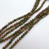 4mm Smooth Round, Unakite Beads (16