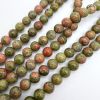 Smooth Round, Unakite Beads, Choose Size (16
