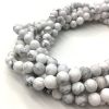 10mm Smooth Round, Howlite White Beads (16