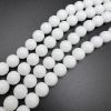 10mm Smooth Round, White Quartz Beads (16
