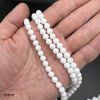 6mm Smooth Round, White Quartz Beads (16