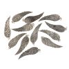 30mm Feathered Angel Wing Bead (Silver) (12 PCS) 