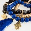 Project: Gold Wood Rondelle Bracelet with Tassel 
