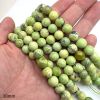 Smooth Round, Yellow Turquoise Beads , Choose Size (16