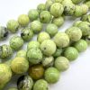 Smooth Round, Yellow Turquoise Beads , Choose Size (16