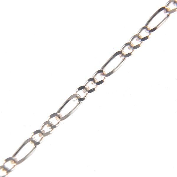 Sterling Silver, 1mm Figaro Chain (Per Yard) 