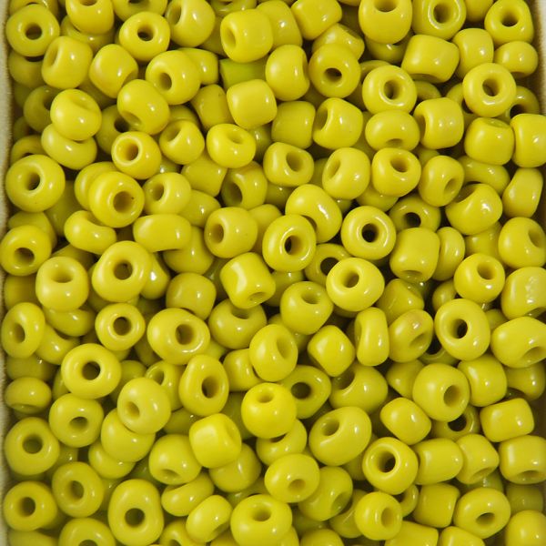Round Opaque Seed Beads Size 6/0 -Yellow, 1LB (500 Grams) 