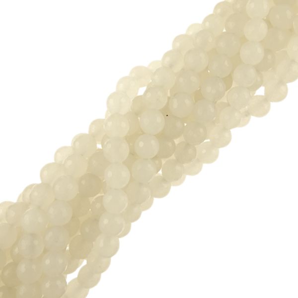 10mm Faceted Round, White Jade (16