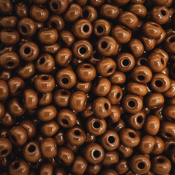Czech Seed Beads Size 6/0 - Opaque Light Brown (Approx. 1/2 LB , 250 Grams)