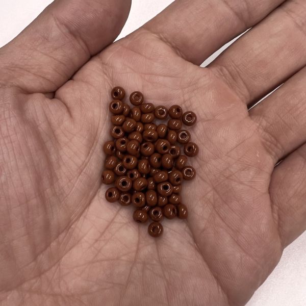 Czech Seed Beads Size 6/0 - Opaque Light Brown (Approx. 1/2 LB , 250 Grams)