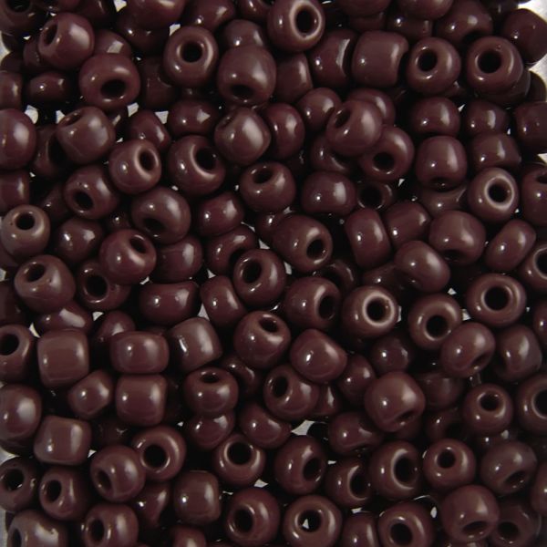 Czech Seed Beads Size 6/0 - Opaque Dark Brown (Approx. 1/2 LB , 250 Grams) 