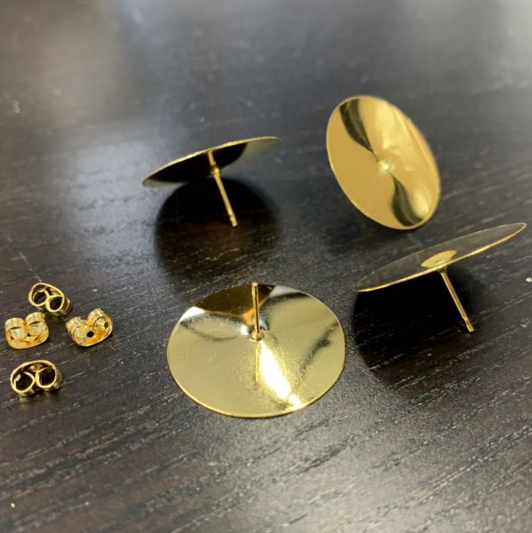 Post w/13MM Flat Pad, Gold-Plated (72 Pieces)