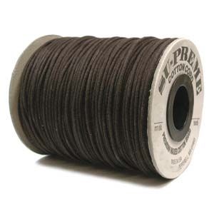 1MM Wax Cotton Cord & Stringing Material, Brown (150 Yards) 