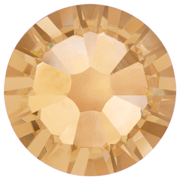 Light Colorado Topaz-Preciosa Flatback Rhinestones (Choose Size)