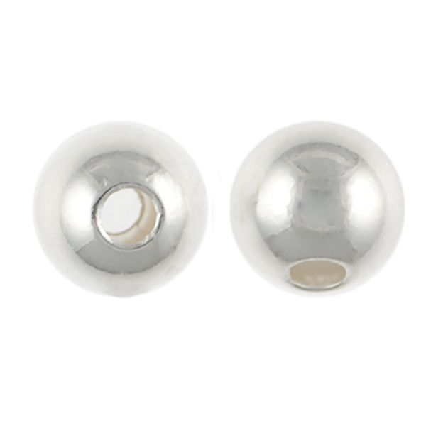 3mm Smooth Round, Sterling Silver Beads (100 Pieces)