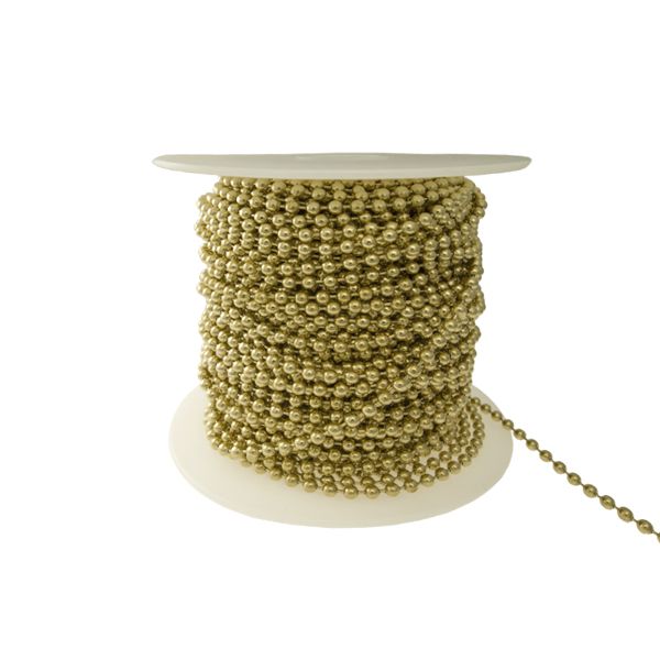 2.4mm Ball Chain-Brass (By Spool) (100FT) 