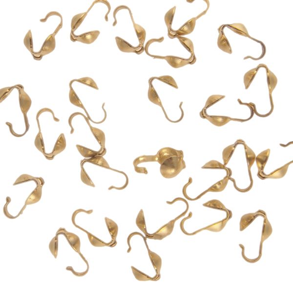 Bead Tip Clamshell, Gold Filled (20 Pieces)