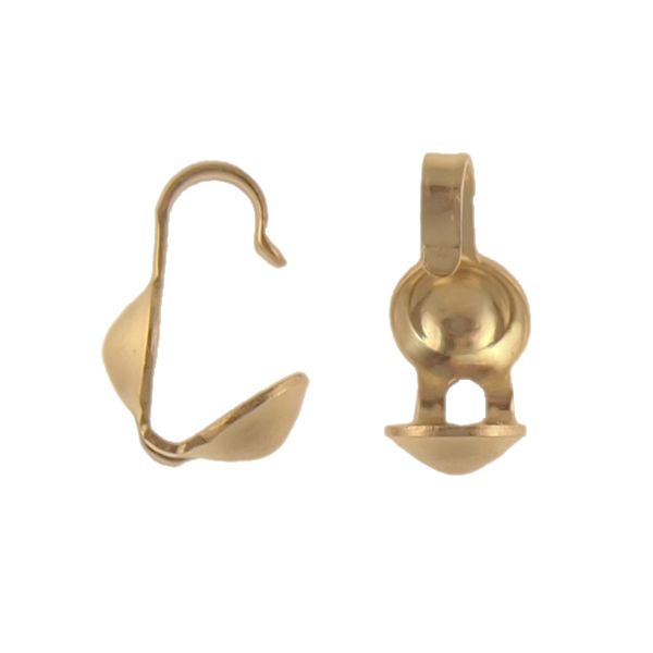 Bead Tip Clamshell, Gold Filled (20 Pieces)