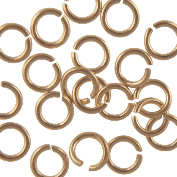 6mm x 18ga (1mm) Heavy Jump Ring, Gold Filled (20 Pieces)