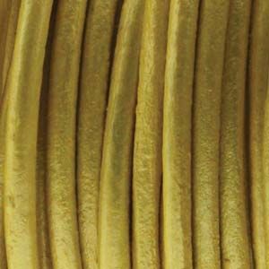 1MM Leather Cord-Metallic Mustard (25 yards) 
