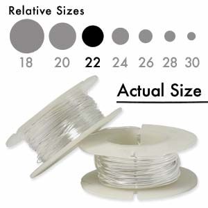 22 Ga. (.64mm) Round Sterling Silver Wire , Half-Hard, Approx 31.13ft (1 OZ) 