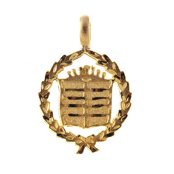 Vintage Gold Plated Cadillac Pendant Charm - 35mm (3PCS)