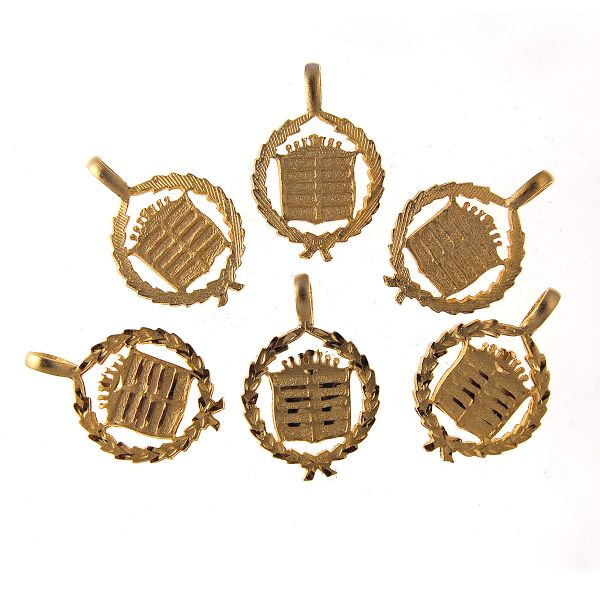 Vintage Gold Plated Cadillac Pendant Charm - 35mm (3PCS)