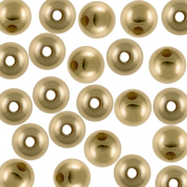 2.5mm Smooth Round Beads, 14K Gold Filled (50 Pieces)
