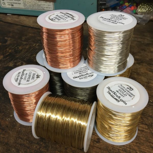 BULK, 24 Gauge, Non Tarnish Gold, Colored Copper Craft Wire, 1 LB (800 Feet) 