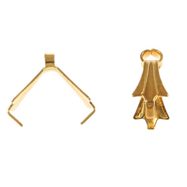 Triangle Ice Pick Bail, 10mm, Gold (72 Pieces)