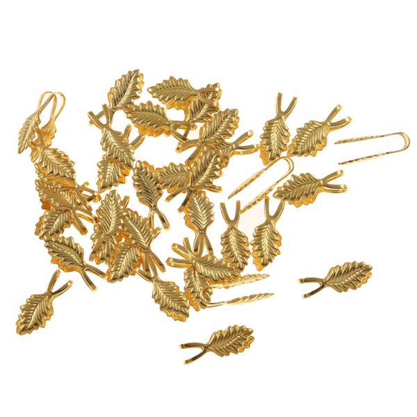 Leaf Pendant Bail, 18x6mm, Gold (36 Pieces)