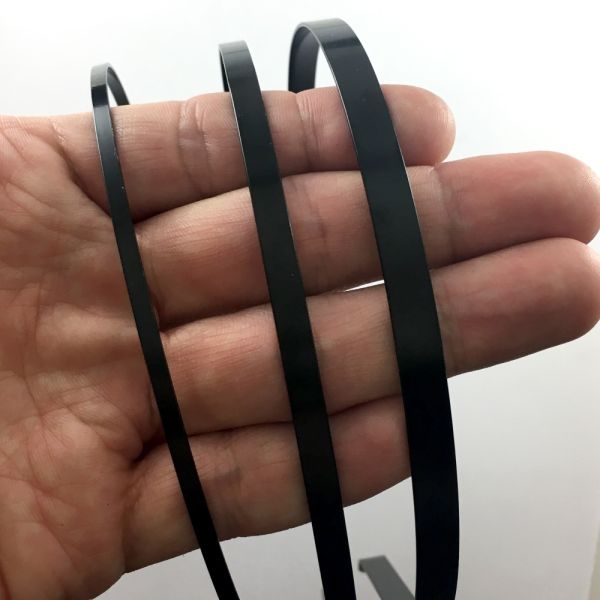 Black Metal Headband Bend 5MM (#4) (12 Pieces)